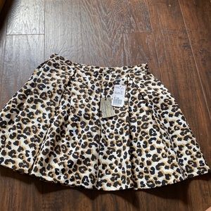 Leopard skater skirt forever 21